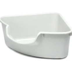 SmartCat Corner Cat Litter Box with Tall SIdes - Gray Clearance