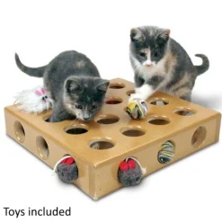 SmartCat Peek-and-Prize Large Toy Box Interactive Wooden Cat Toy Fashion