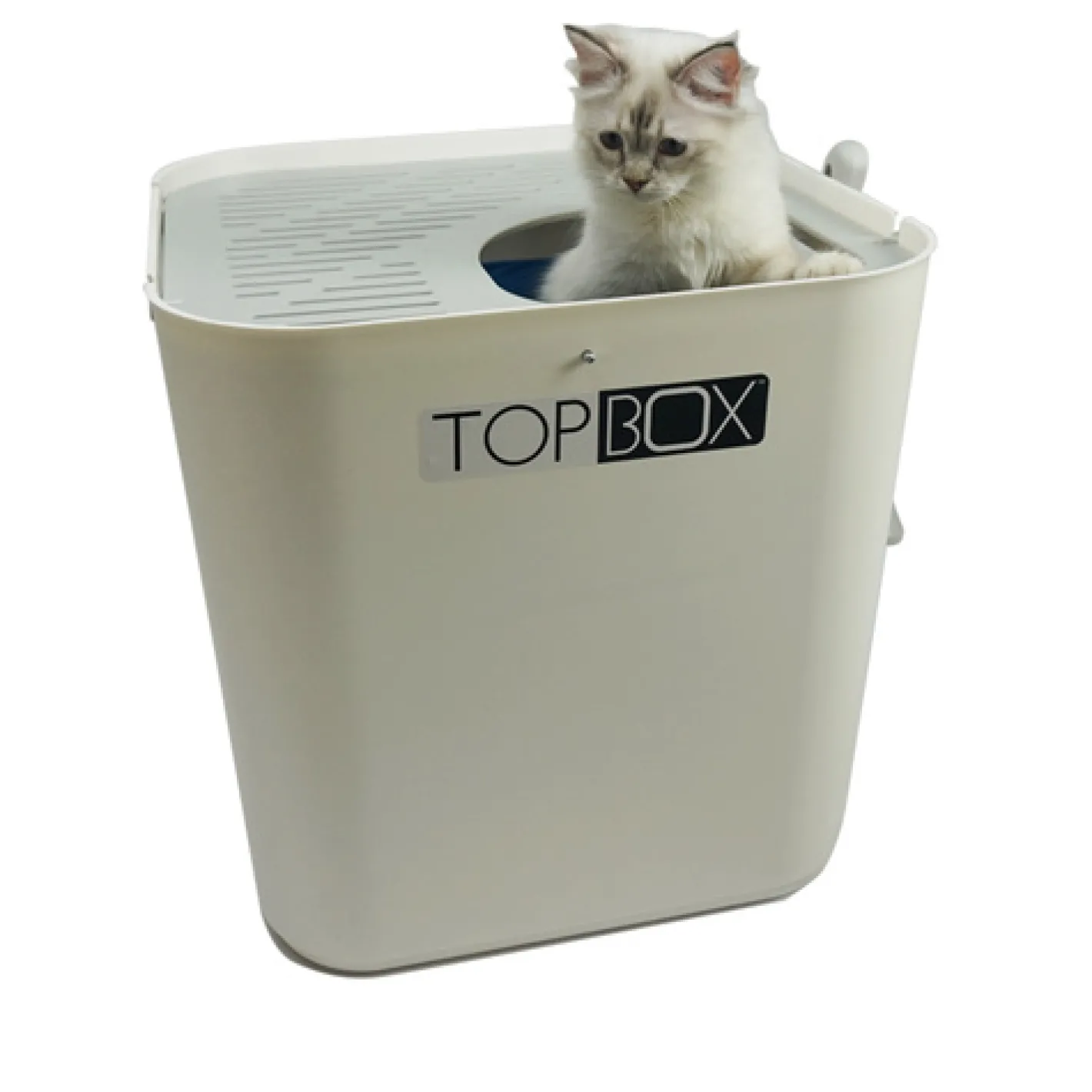 SmartCat The Ultimate Topbox Cat Litter tray with scoop - White Clearance