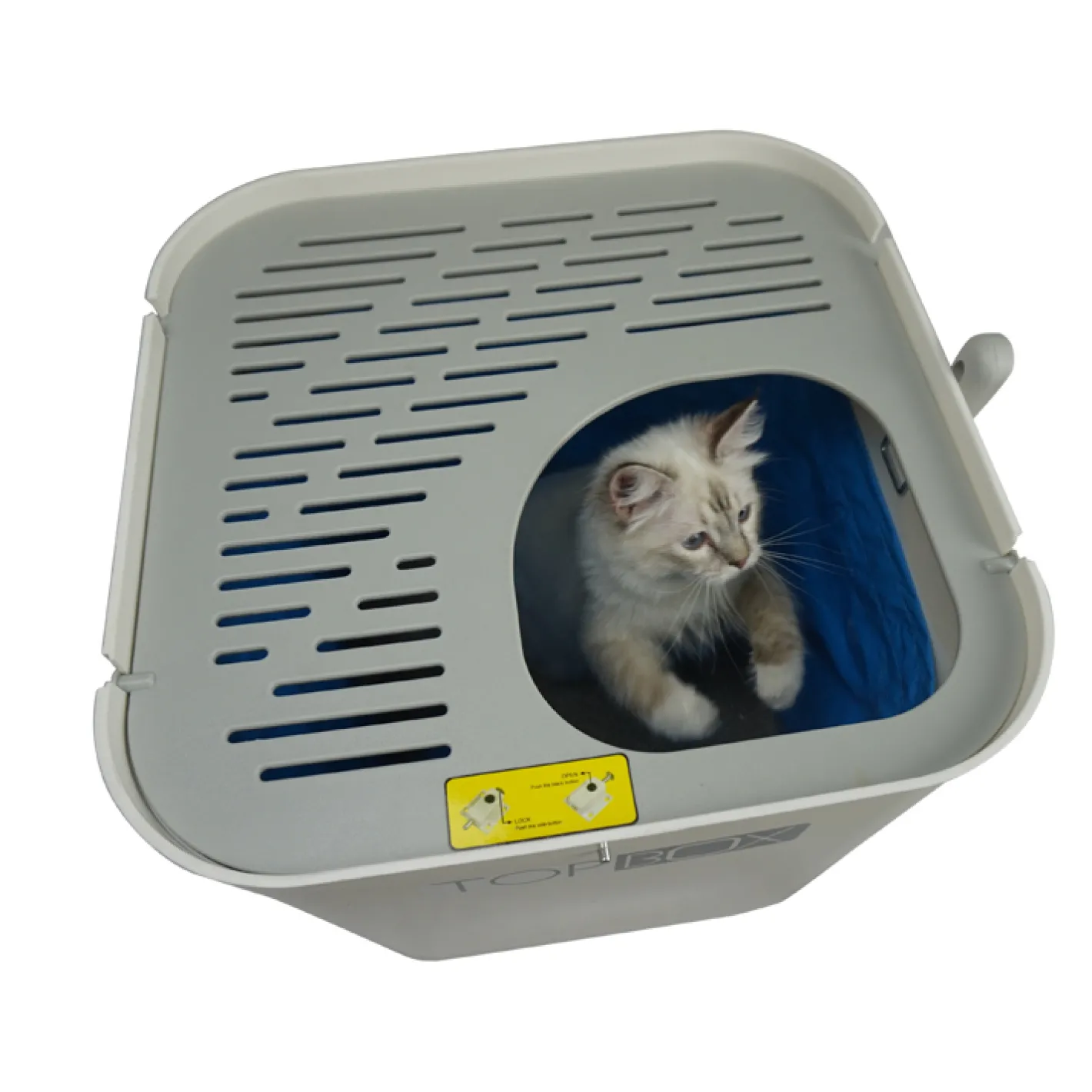 SmartCat The Ultimate Topbox Cat Litter tray with scoop - White Clearance
