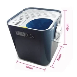 SmartCat The Ultimate Topbox Top Entry Cat Litter Tray with Scoop - Gray Hot