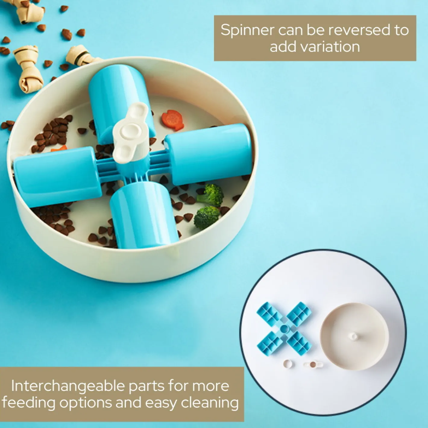Pet DreamHouse SPIN Interactive Adjustable Slow Feeder for Cats and Dogs - Windmill Outlet