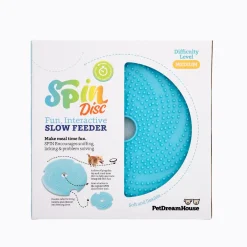 Pet DreamHouse SPIN Interactive 2-in-1 Slow Feeder Lick Pad & Frisbee for Dogs Clearance