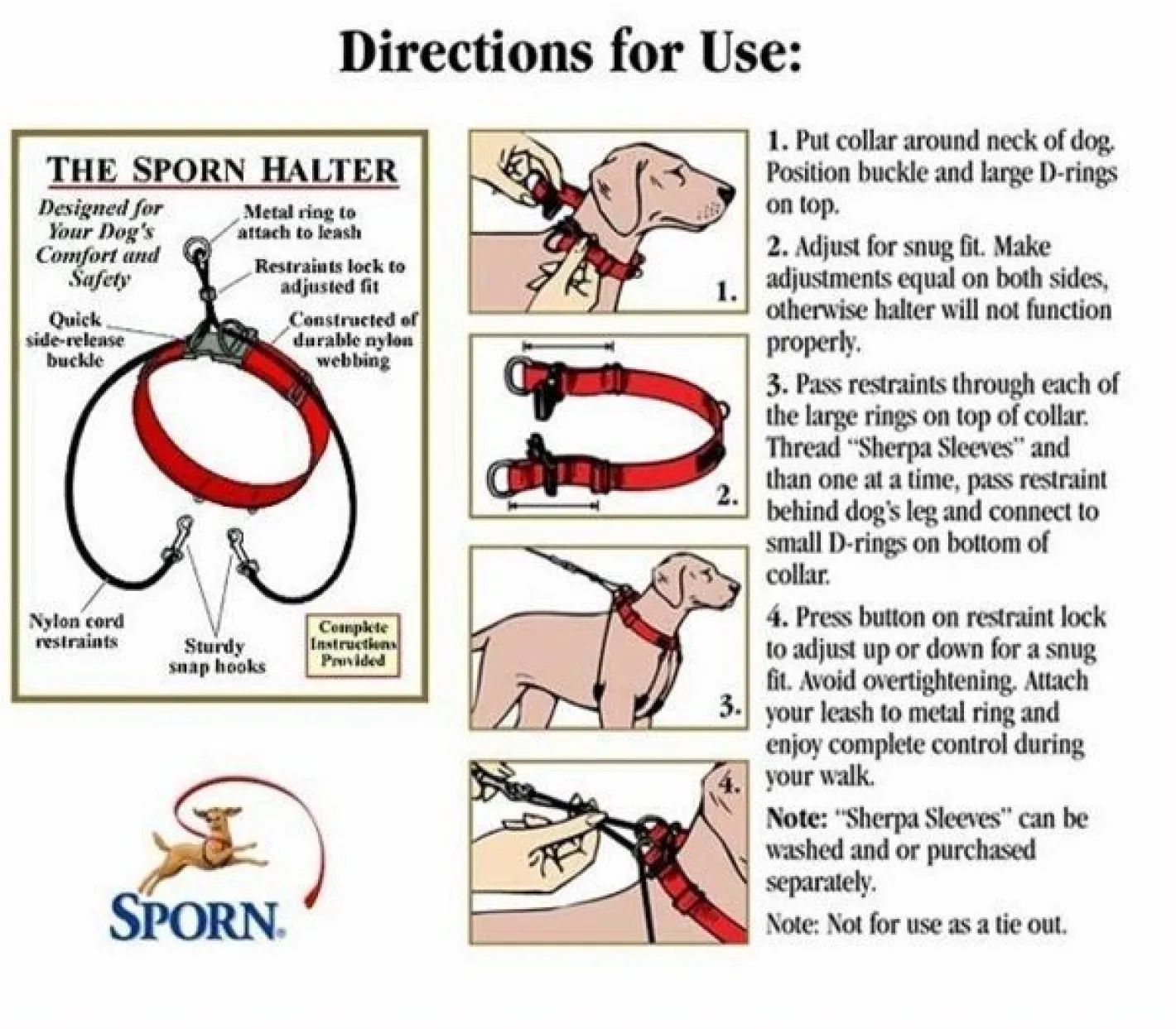 Sporn Halter Harness - The Safe & Humane Dog Halter - Small Online