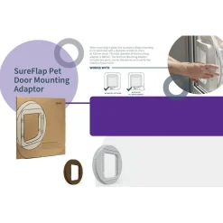 Sure Petcare SureFlap Microchip Pet Door Mounting Adapter (Door Sold Separately) New