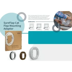 Sure Petcare SureFlap Microchip Pet Door Mounting Adapter (Door Sold Separately) New
