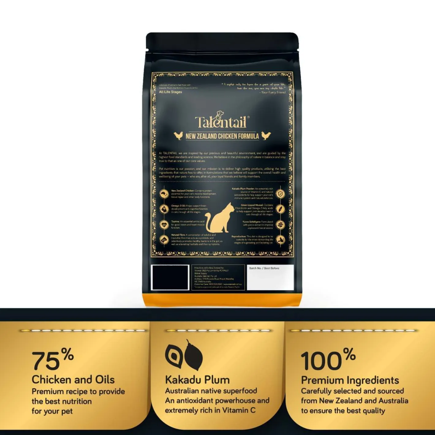 Talentail Ultimate NZ Chicken with Kakadu Plum Premium Cat Food 5kg Online