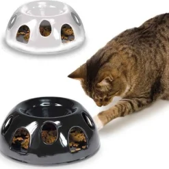 SmartCat Tiger Diner Interactive Ceramic Slow Food Bowl for Cats by Clearance