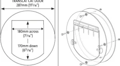 Transcat Clear Cat Door Small 4-Way Locking Door - 180mm Flap Width Online