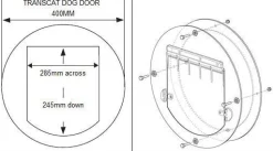Transcat Large Pet Door for Cats & Small-Med Dogs - For Installation in Glass Doors & Windows Sale