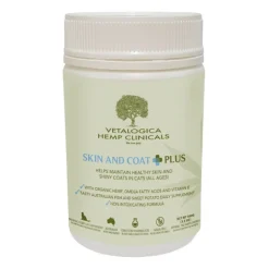 Vetalogica Hemp Clinicals Skin And Coat Plus Cat Supplement 100g Hot