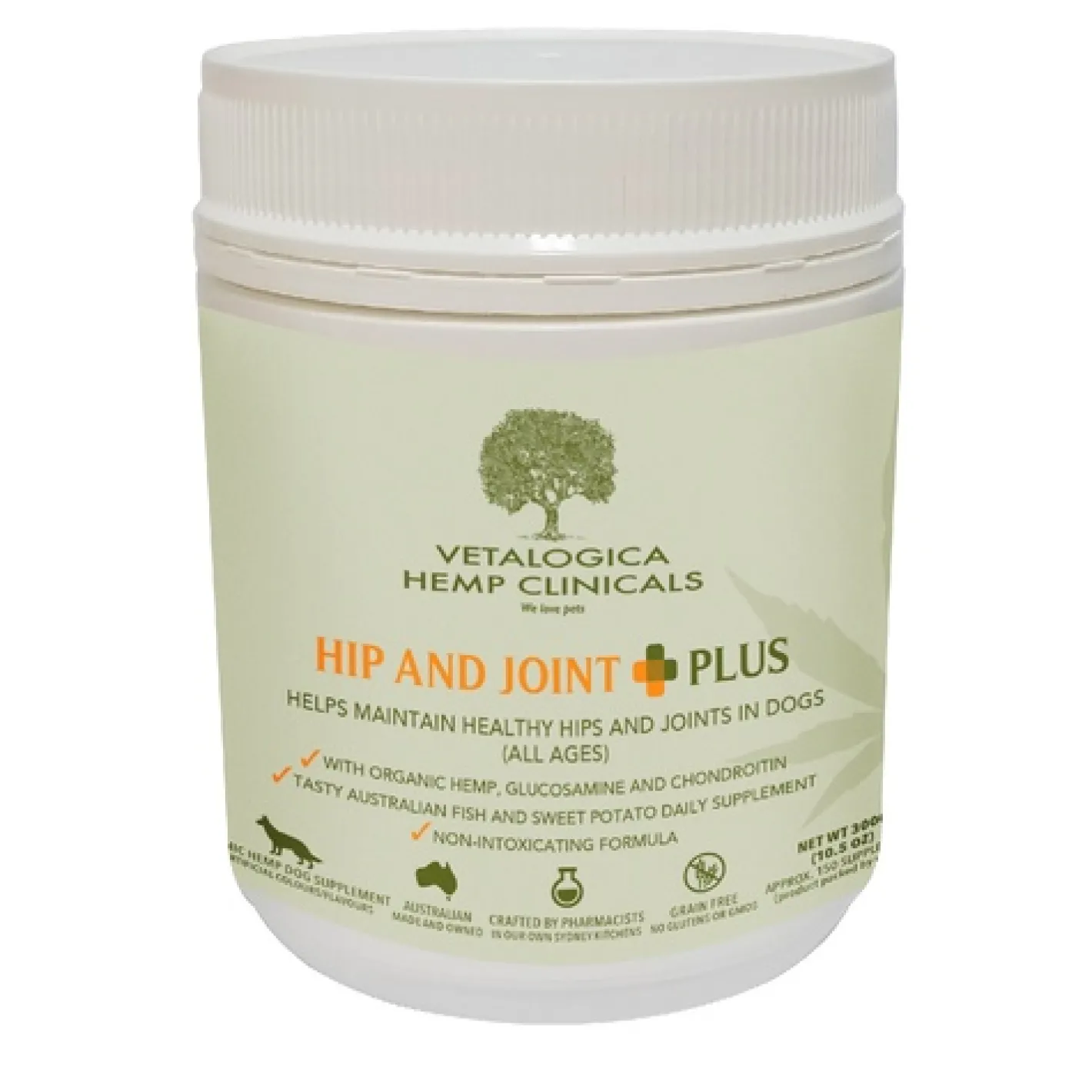 Vetalogica Hemp Clinicals Hip & Joint Plus Dog Supplement 300g Discount