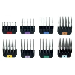 Wahl Stainless Steel Guide Combs - 8 Pack with Storage Box Fashion