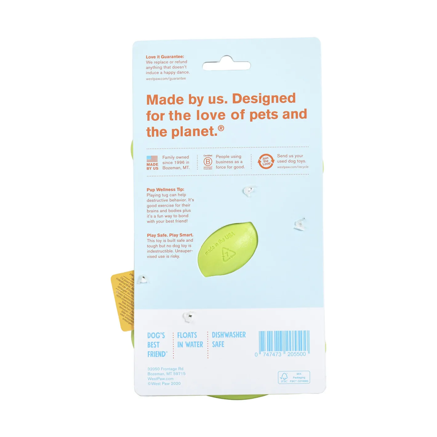 West Paw Bumi Tug & Fetch Zogoflex Dog Toy Clearance