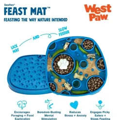 West Paw Feast Lick Mat Slow Feeder for Dogs - Bubbles Discount
