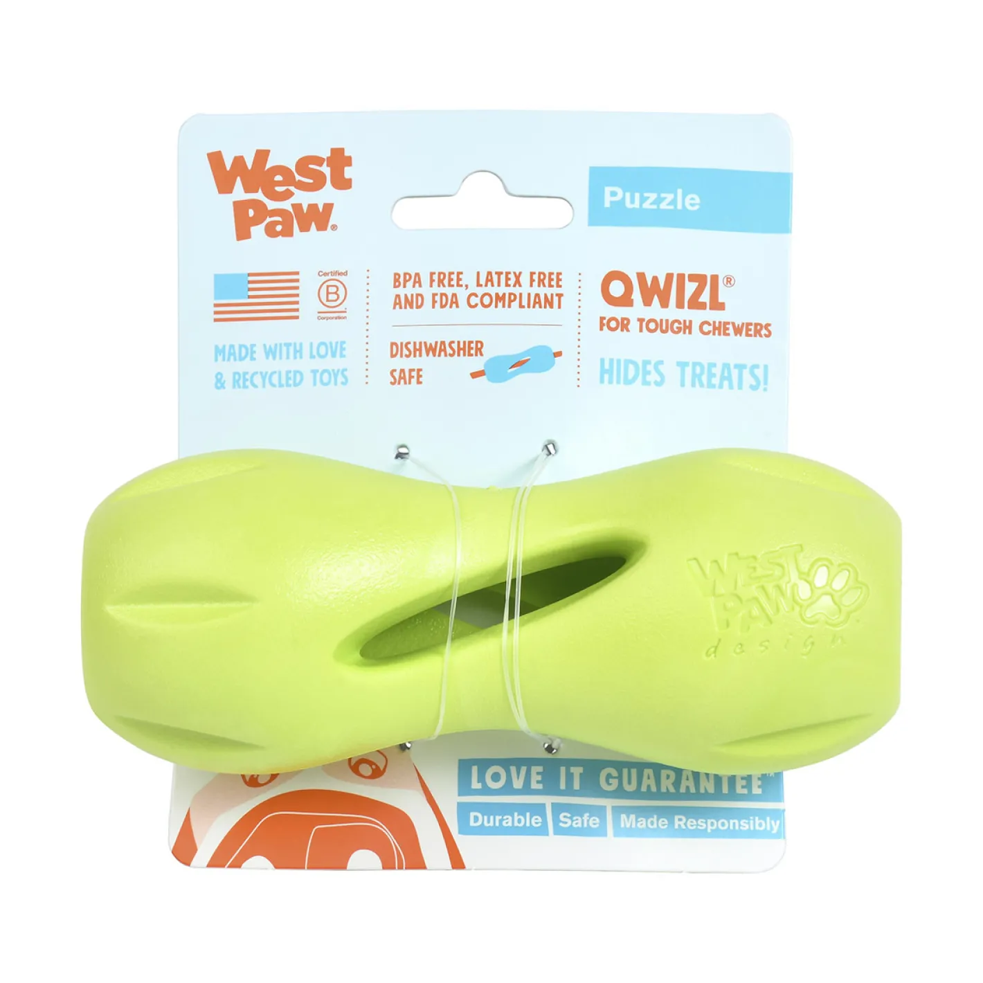 West Paw Qwizl Treat Dispensing Dog Toy - Treat Dispensing Dog Toy Outlet