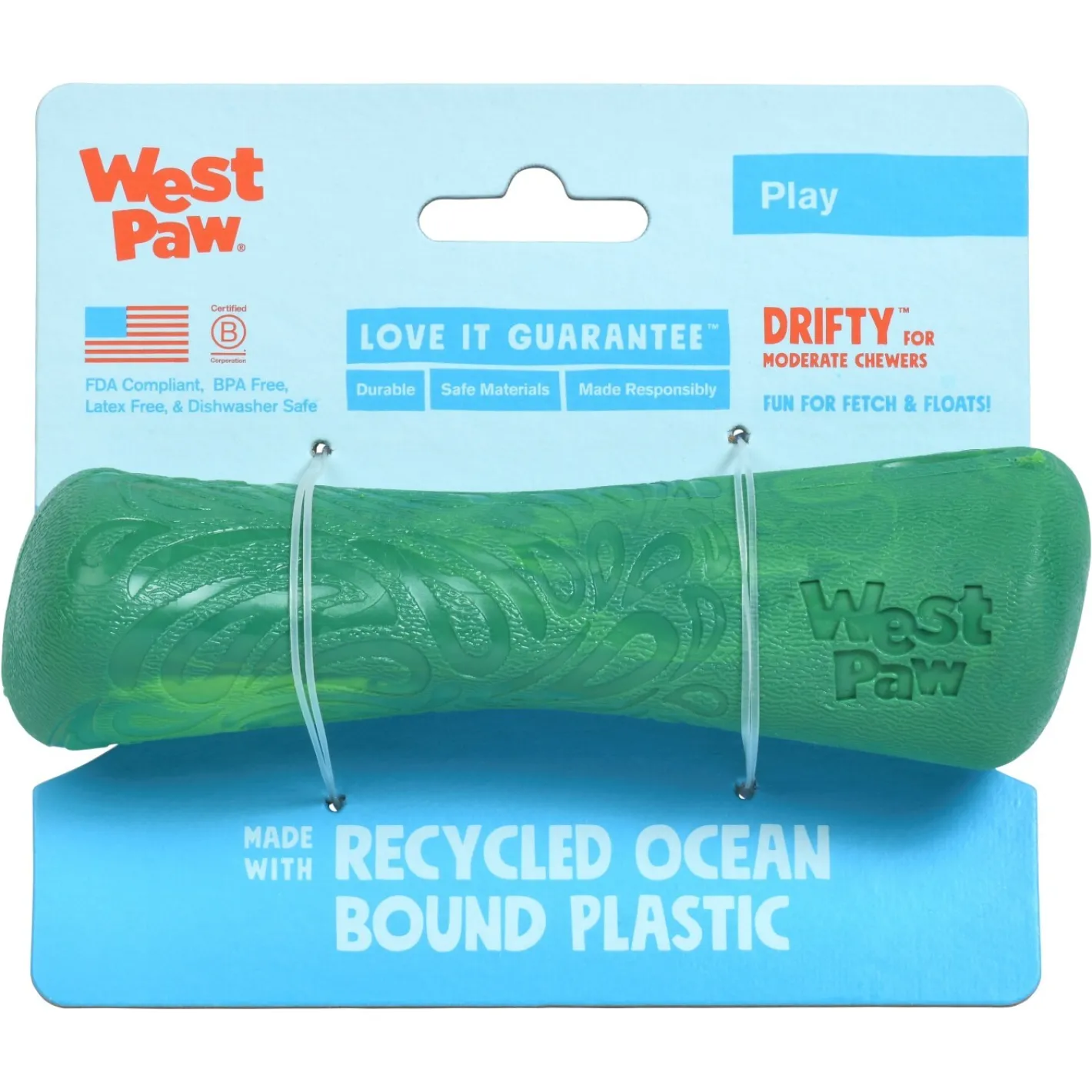 West Paw Seaflex Recycled Plastic Fetch Dog Toy - Drifty Online