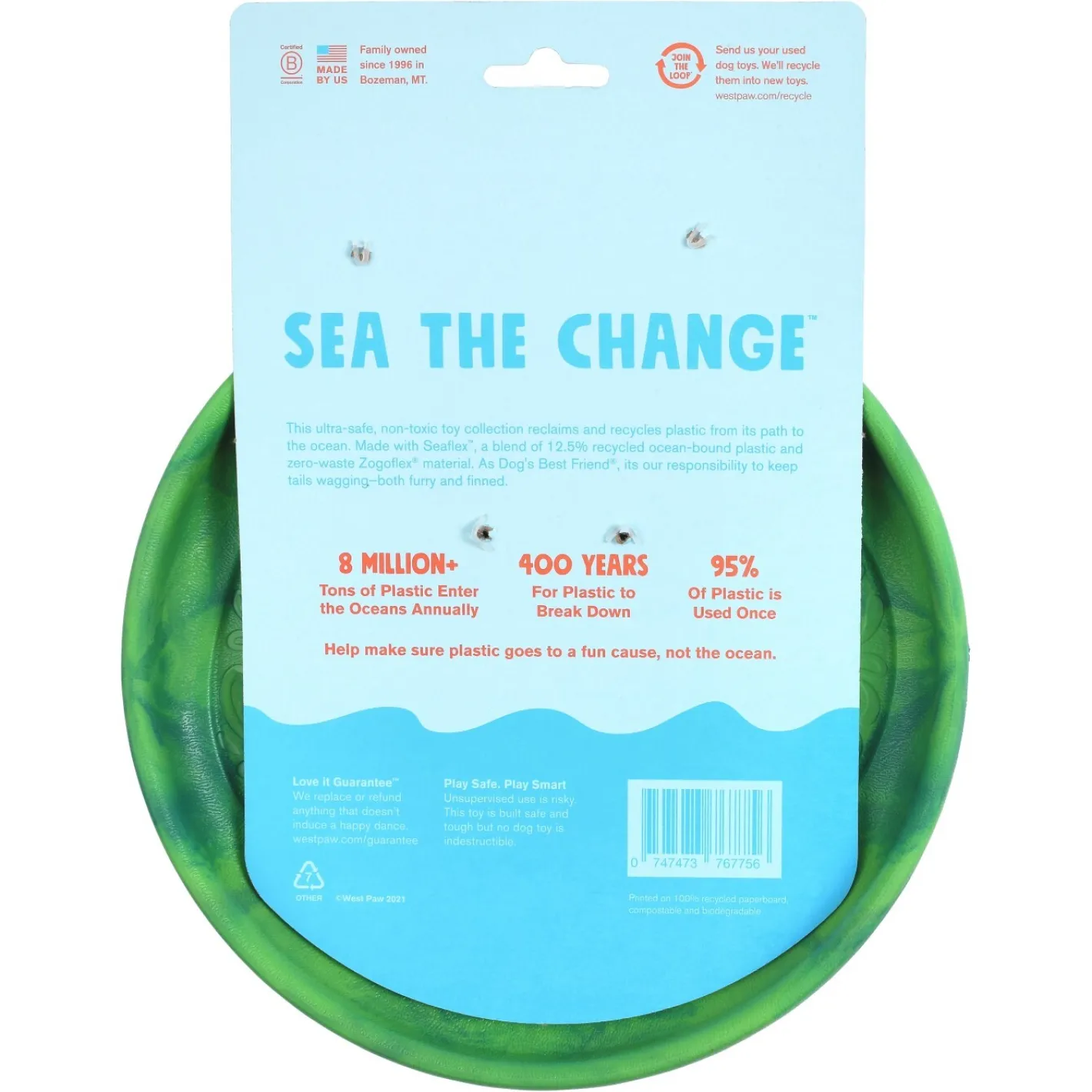 West Paw Seaflex Recycled Plastic Flyer Dog Toy - Sailz Fashion