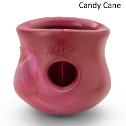West Paw Toppl Treat Dispensing Wobbling Dog Toy & Food Bowl - Holiday Colours New