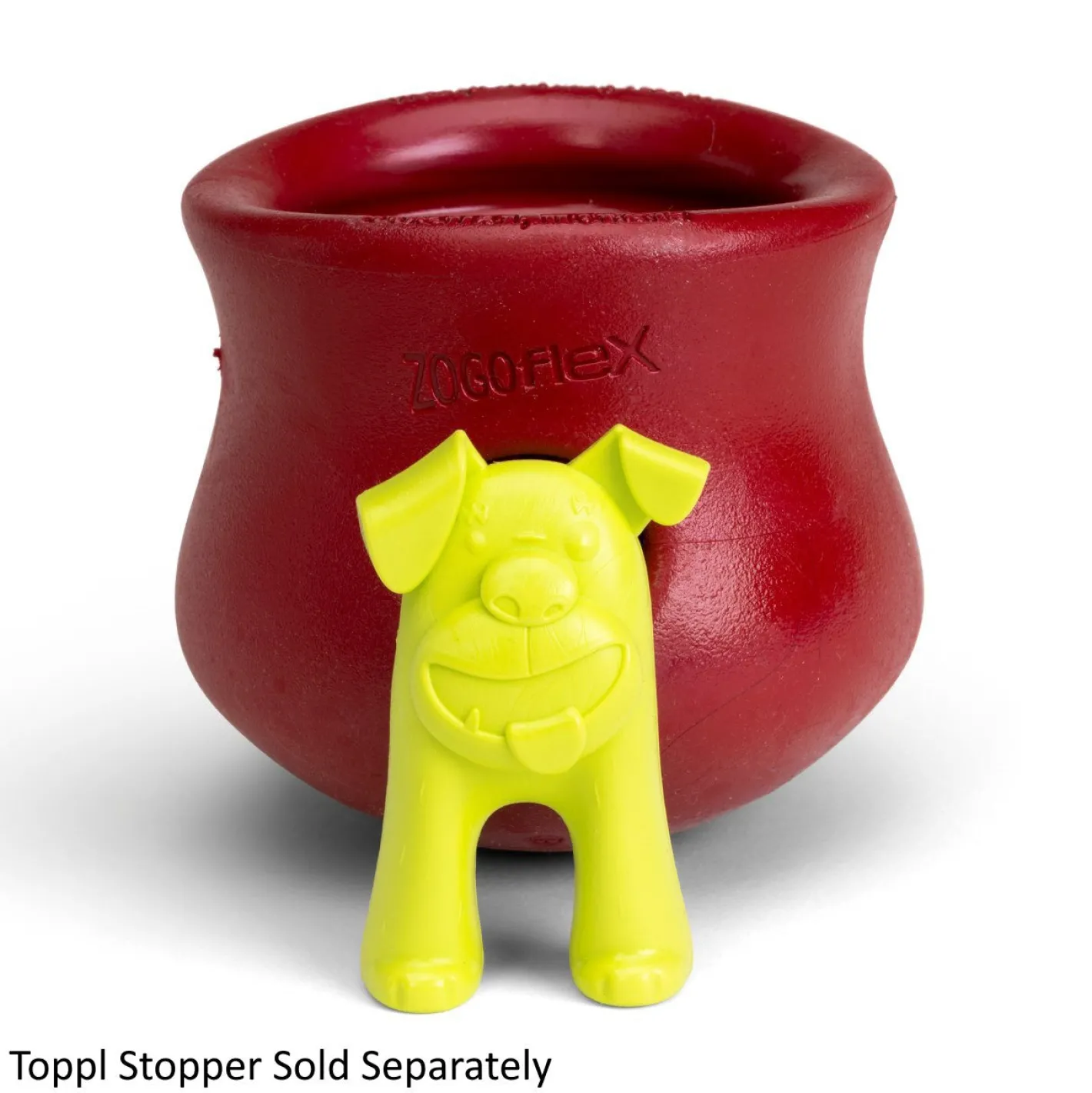 West Paw Toppl Treat Dispensing Wobbling Dog Toy & Food Bowl - Holiday Colours New