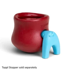 West Paw Toppl Treat Dispensing Wobbling Dog Toy & Food Bowl - Holiday Colours New