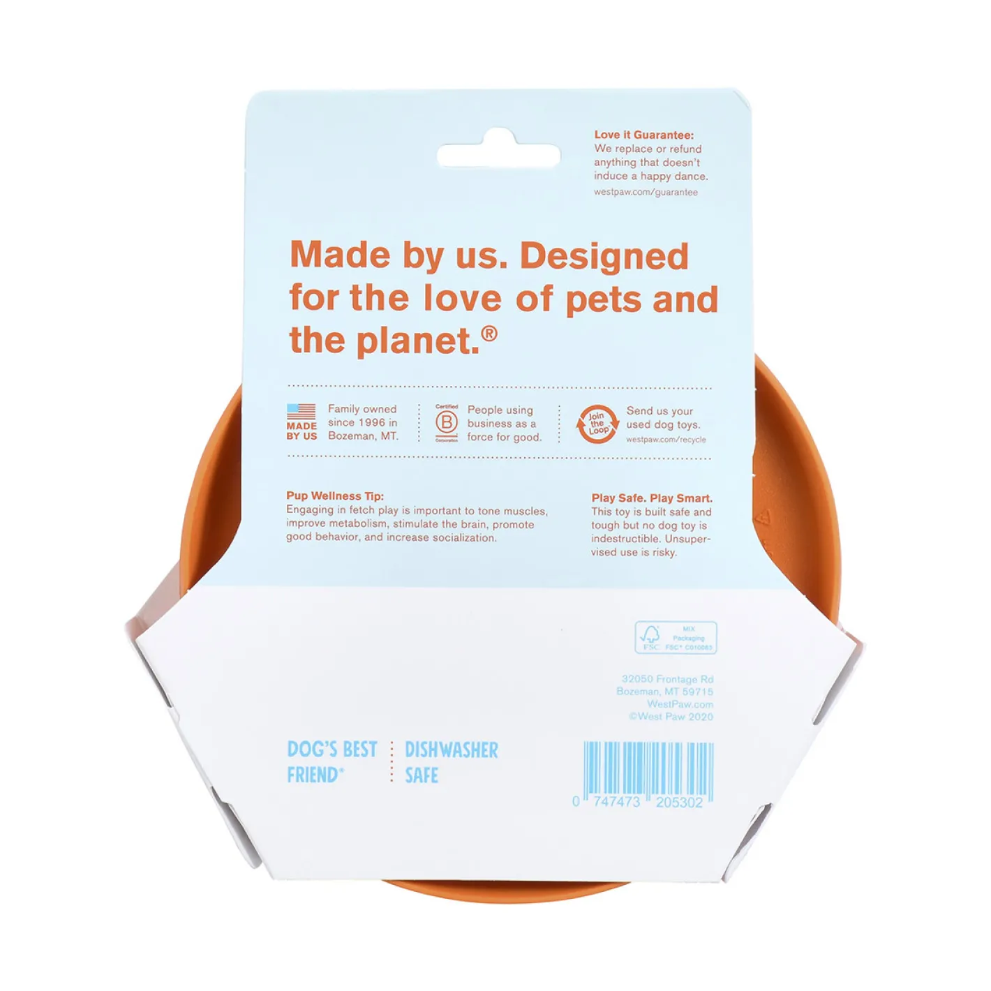 West Paw Zisc Flying Disc Fetch Dog Toy Fashion