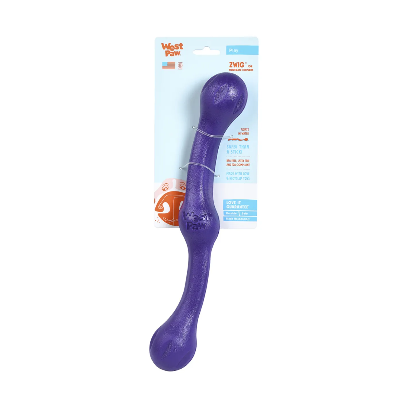 West Paw Zwig Tug & Fetch Stick Dog Toy - Guaranteed Tough Sale