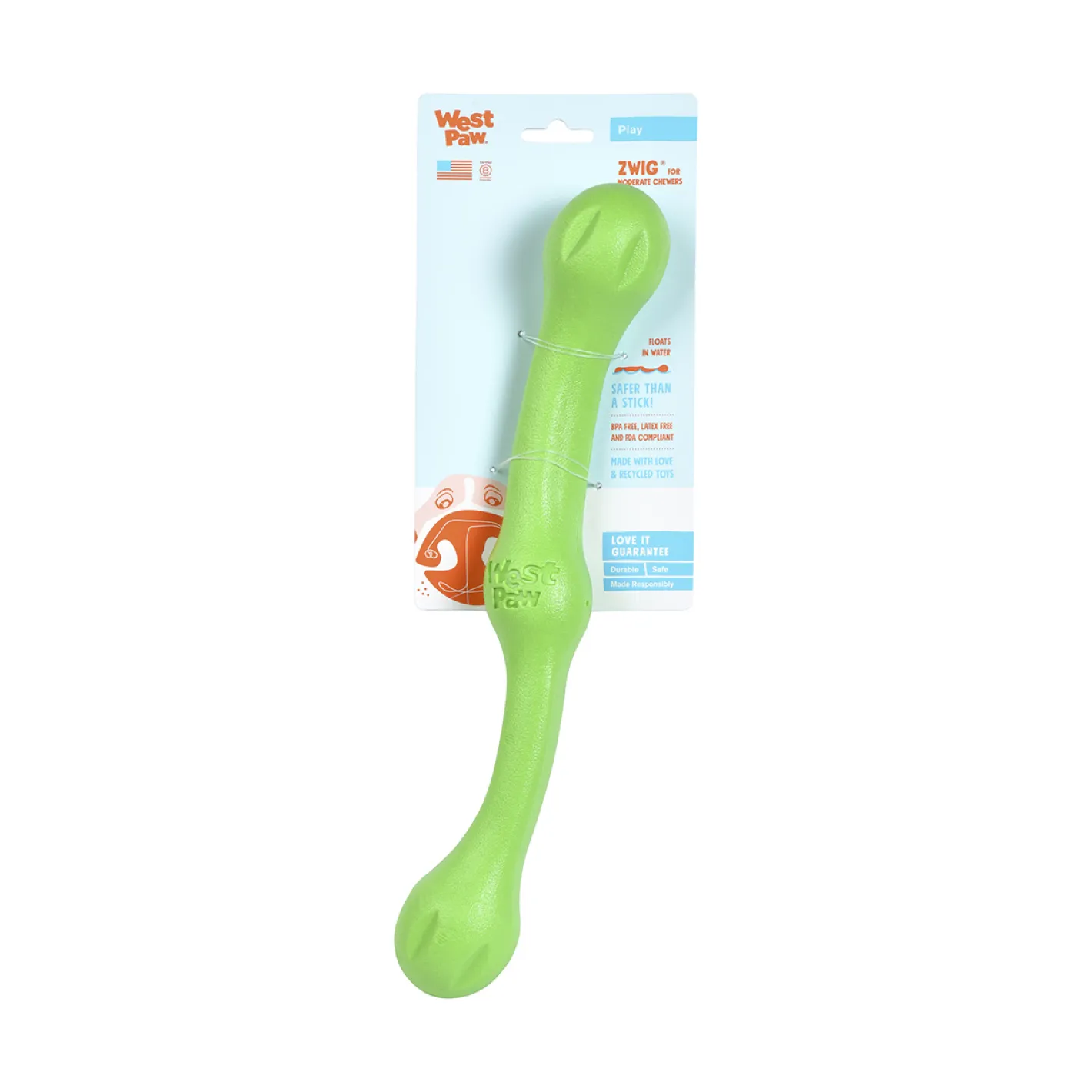 West Paw Zwig Tug & Fetch Stick Dog Toy - Guaranteed Tough Sale