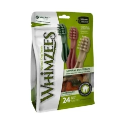 Whimzees Grain Free Veggie Dental Treats Toothbrush for Small Dogs - 24-Pack New