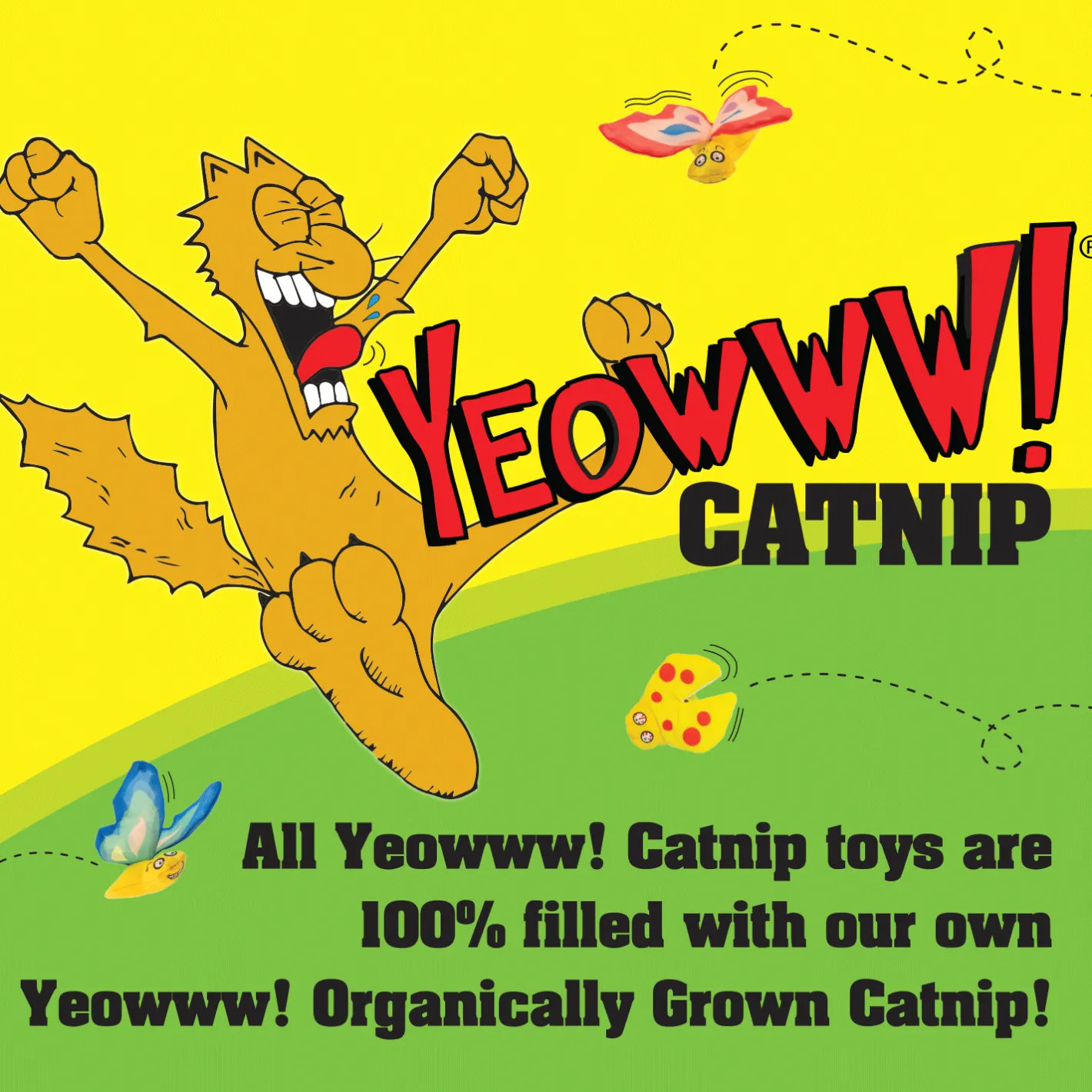 Yeowww ! Cat Toys with Pure American Catnip - My Cat's Balls 3-Pack New