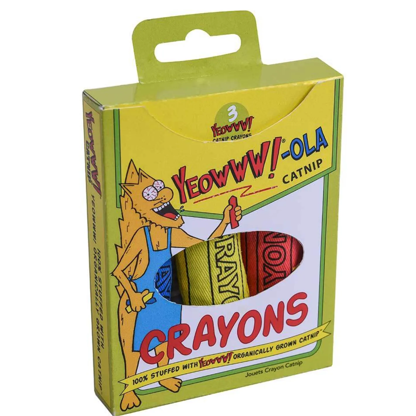 Yeowww ! Cat Toys with Pure American Catnip - !-ola Crayon New