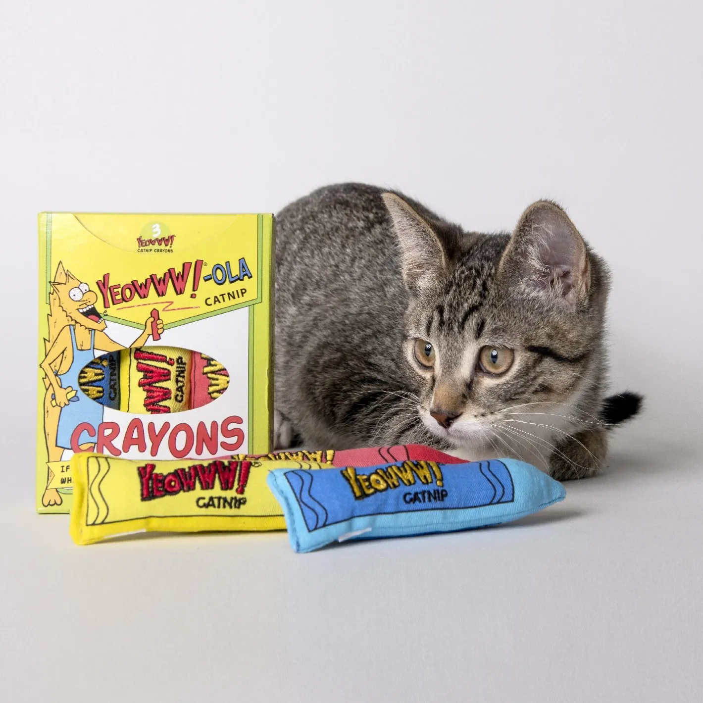 Yeowww ! Cat Toys with Pure American Catnip - !-ola Crayon New
