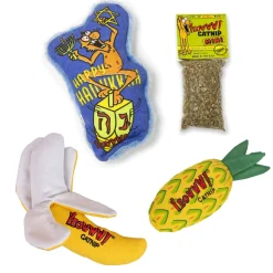 Yeowww Hanukkah Dreidel Kringle Holiday Gift Bundle with 3 Catnip Cat Toys + Bonus Catnip New