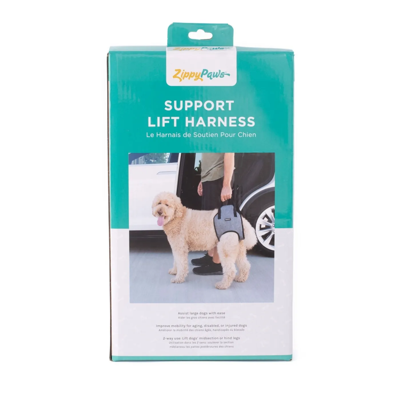 Zippy Paws Adventure Support Step-in Dog Lift & Carrier Harness - Graphite Grey Hot