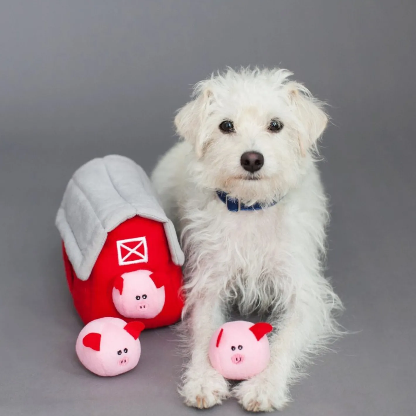 Zippy Paws Burrow Bubble Babiez Interactive Squeaker Dog Toy - Pig Barn Hot