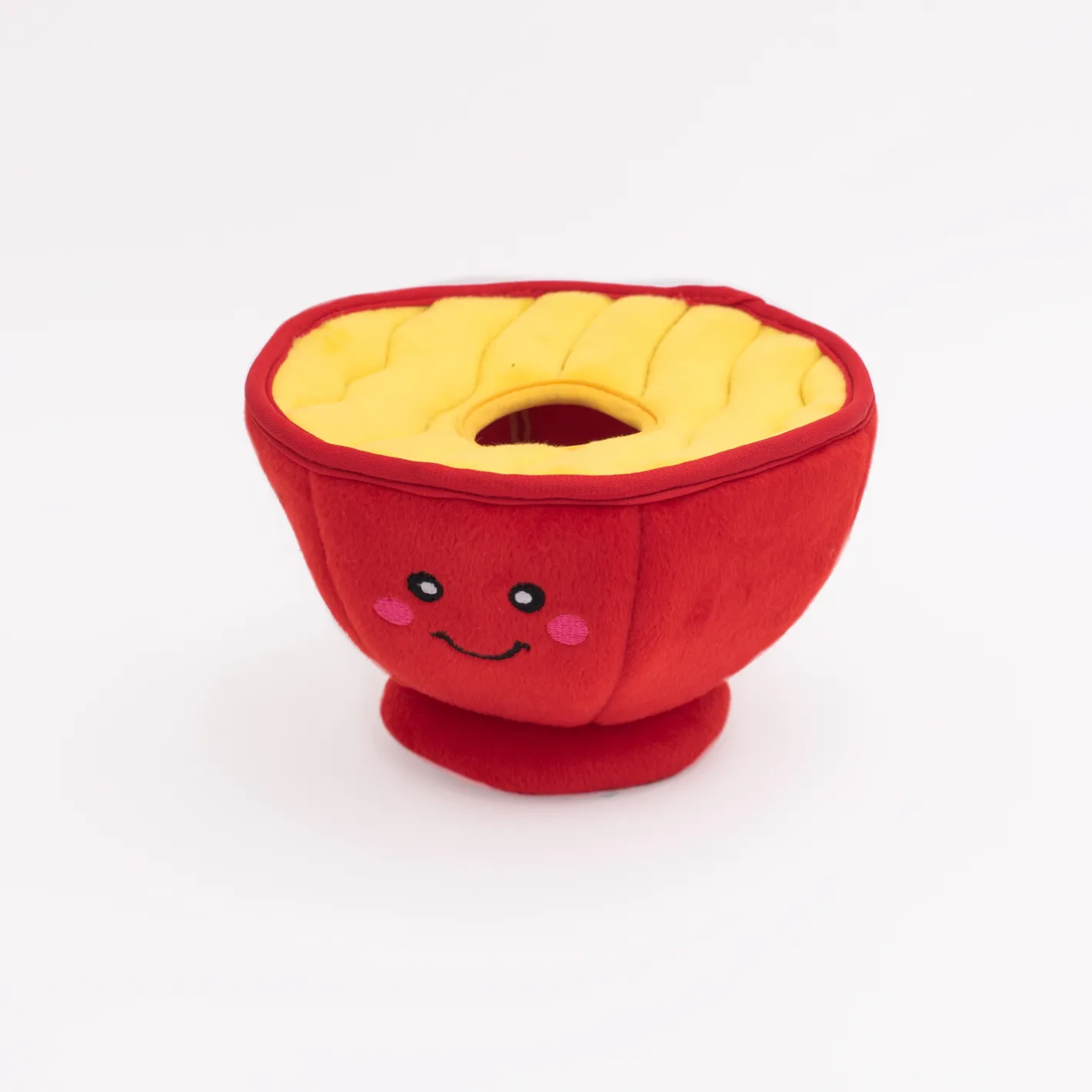 Zippy Paws Burrow Interactive Dog Toy - Ramen Bowl with 3 Squeaker Toys New