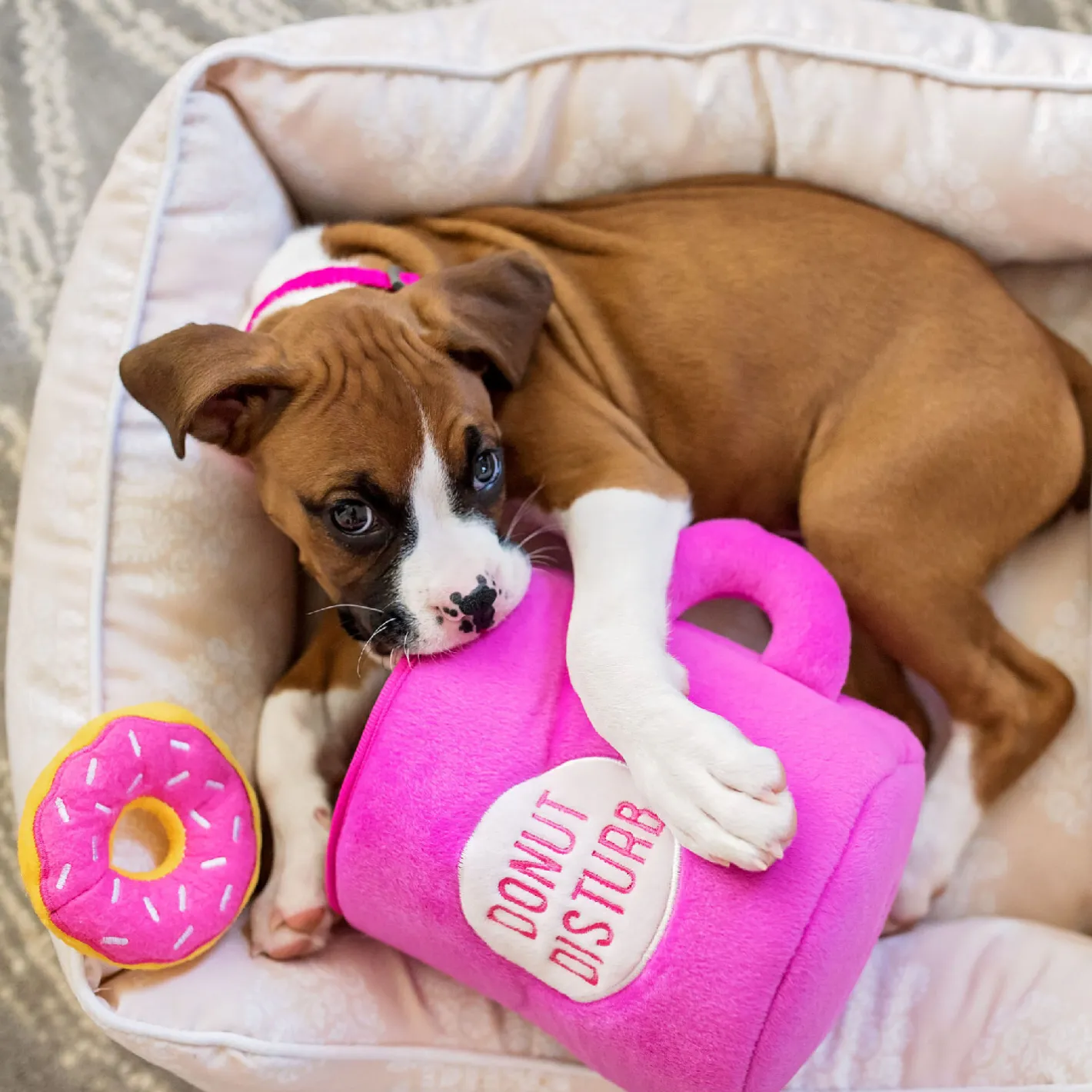 Zippy Paws Burrow Interactive Dog Toy - Coffee and Donutz with 3 Squeaky Donuts Online