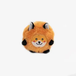 Zippy Paws Bushy Throw Crinkly Plush Fetch Dog Toy - Fox Hot