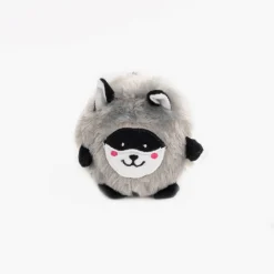 Zippy Paws Bushy Throw Crinkly Plush Fetch Dog Toy - Raccoon Sale