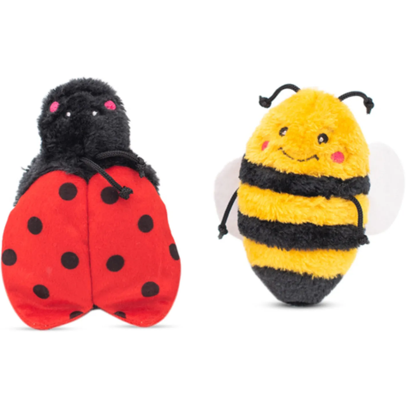 Zippy Paws Crinkle Bee and Ladybug Crinkle Squeaker Dog Toys Duo Pack Fashion