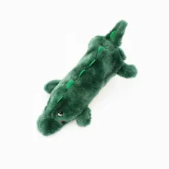 Zippy Paws Crusherz with Replaceable Plastic Squeaker Bottle Dog Toy - Alligator New