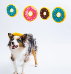 Zippy Paws Donutz Plush Squeaker Dog Toy in a Variety of "Flavours" Outlet