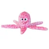 Zippy Paws Floppy Jelly Pink Octopus Squeaker Plush Dog Toy New