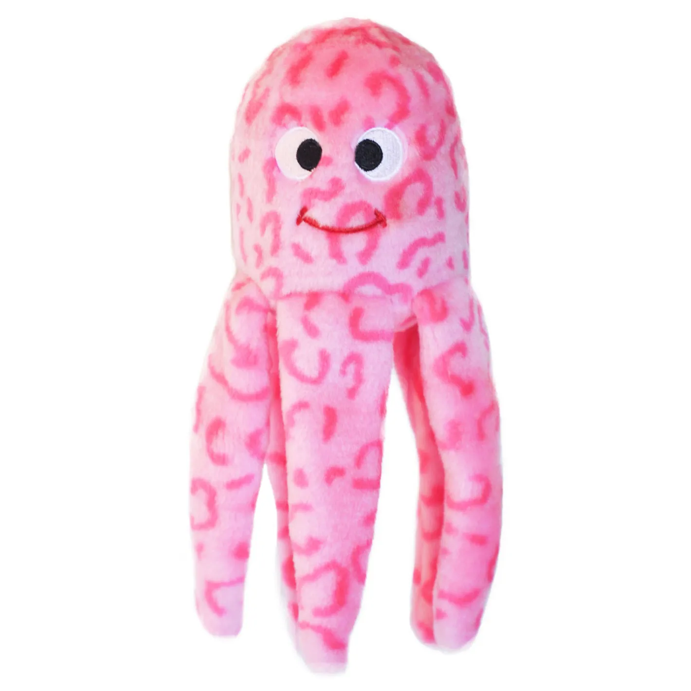 Zippy Paws Floppy Jelly Pink Octopus Squeaker Plush Dog Toy New