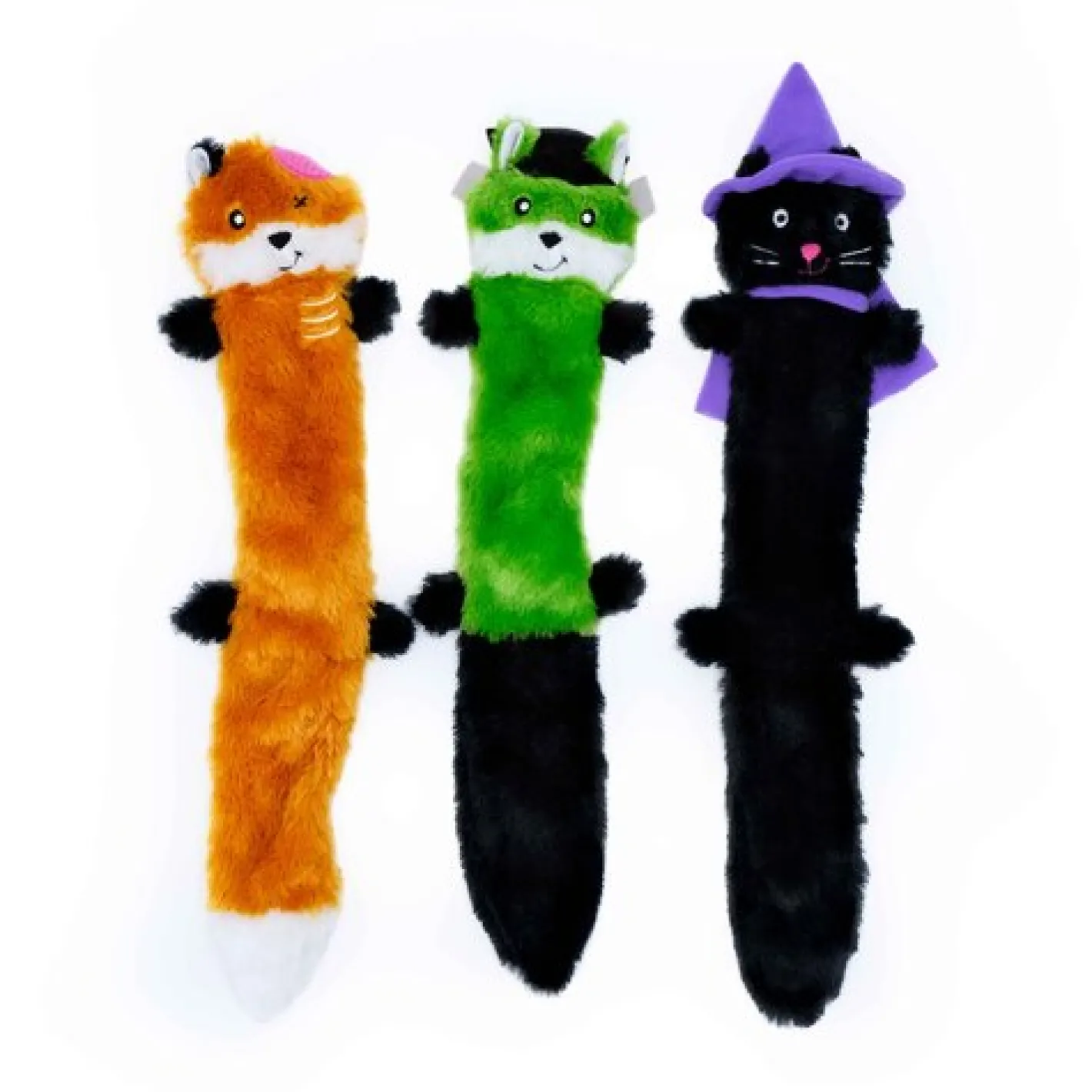 Zippy Paws Halloween Skinny Peltz Squeaker Dog Toy 3-pack Large Hot