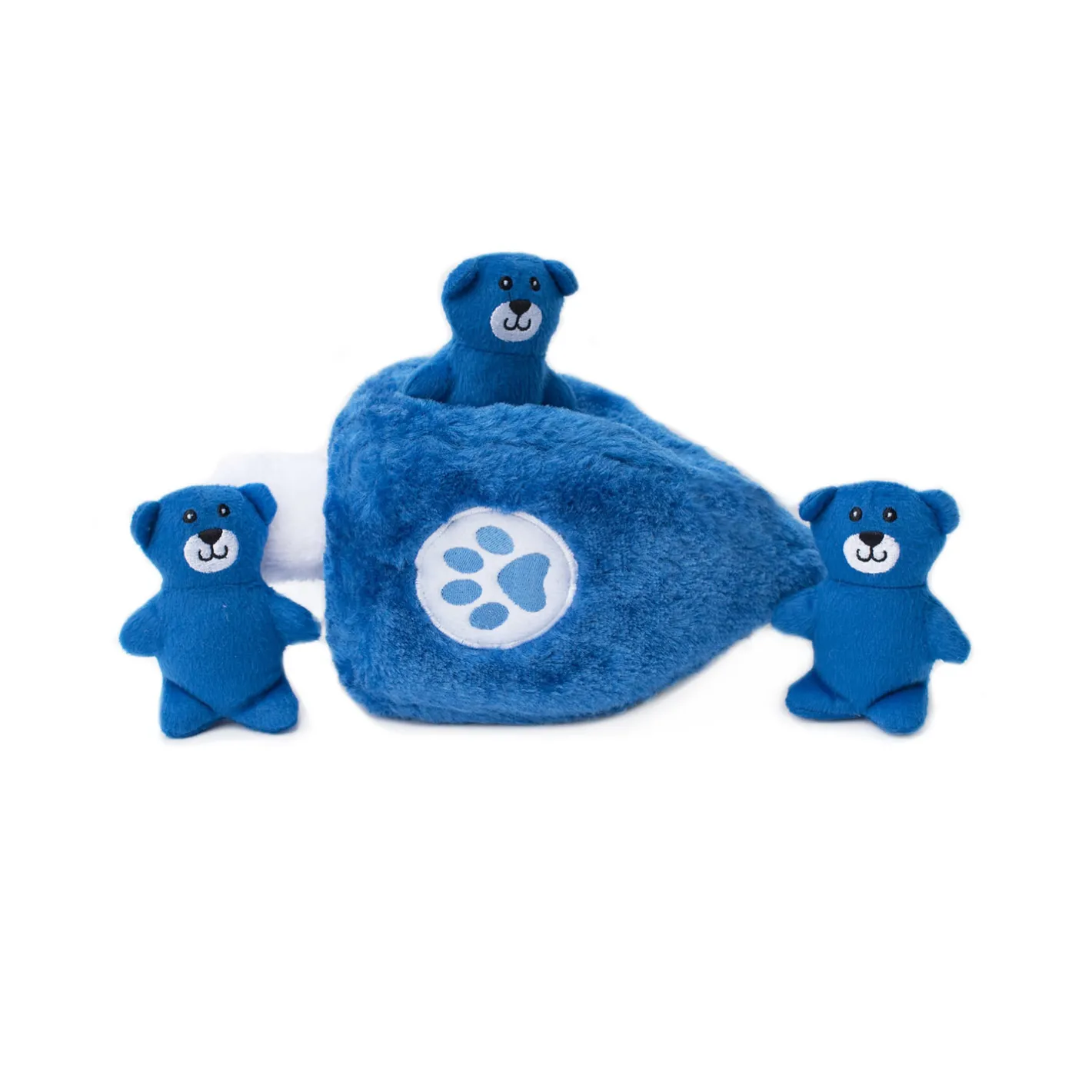 Zippy Paws Hanukkah Burrow Interactive Squeaker Dog Toy - Dreidel Blue Bears Clearance