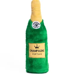 Zippy Paws Happy Hour Crusherz with Replaceable Squeaker Bottle Dog Toy - Champagne Hot