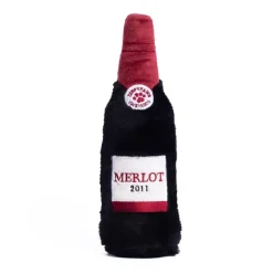 Zippy Paws Happy Hour Crusherz with Replaceable Squeaker Bottle Dog Toy - Merlot Clearance