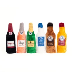 Zippy Paws Happy Hour Crusherz with Replaceable Squeaker Bottle Dog Toy - Whiskey Discount