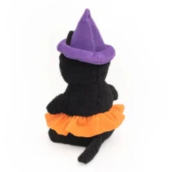 Zippy Paws Holiday Cheeky Chumz Plush Dog Toy - Halloween Witch Cat Outlet